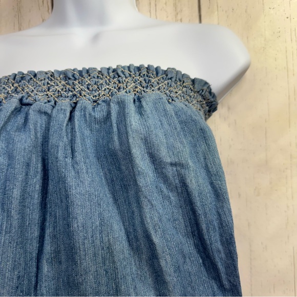 Mudd Light Blue Strapless Jumpsuit - Picture 3 of 14